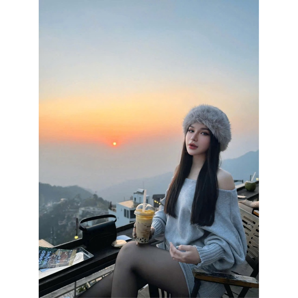 Mũ lông mông cổ du lịch siêu slay