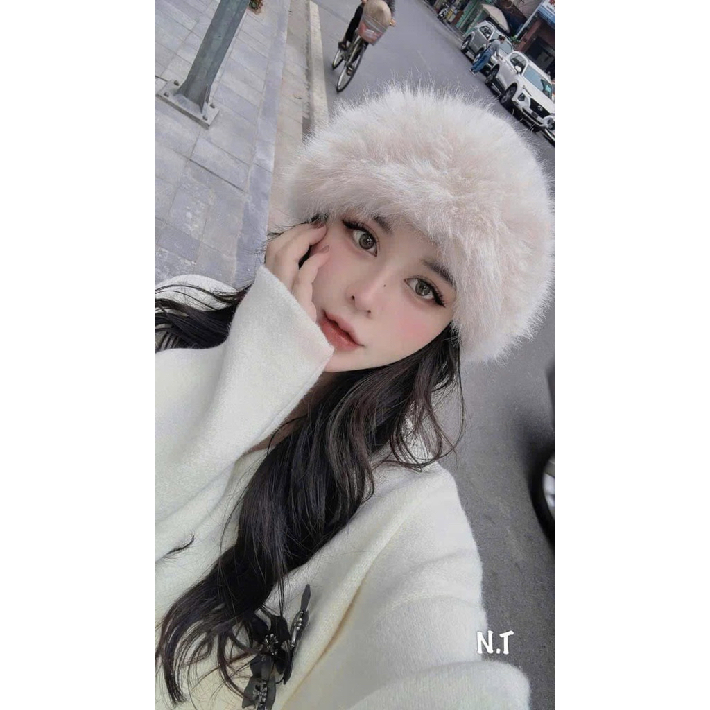 Mũ lông mông cổ du lịch siêu slay