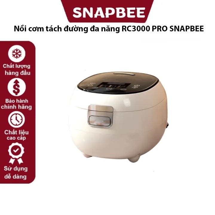 [Chính hãng] Nồi cơm điện inox 304 Vân Lục Giác Snapbee RC3000 pro,2 ...
