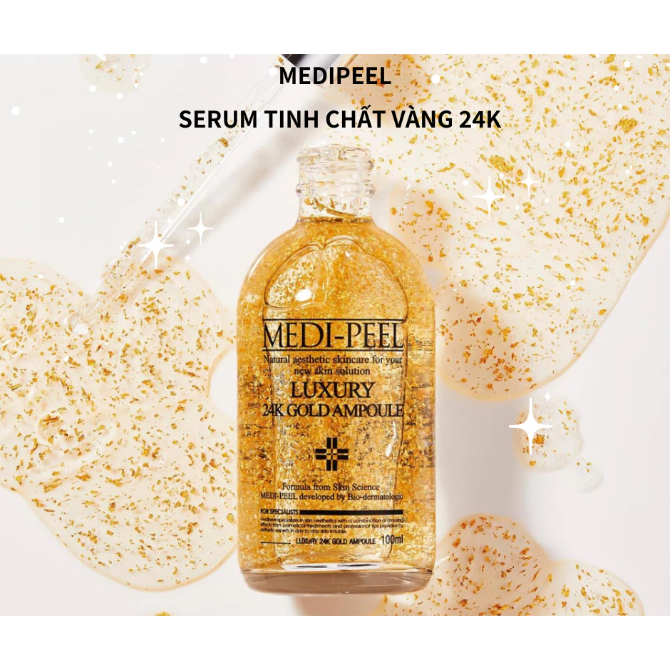 MEDIPEEL Tinh Chất Vàng 24K Chống Lão Hóa Cao Cấp Thúc Đẩy Quá Trình Sản Sinh Collagen Tái Sinh Tế Bào 100ML