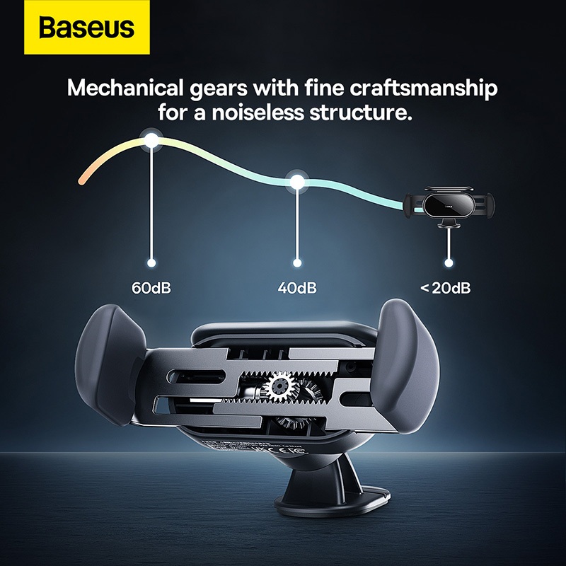Giá Đỡ Điện Thoại Cảm Biến Trên Ô Tô Baseus Steel Cannon pro Solar Electric Holder Car Mount (Energy charging)