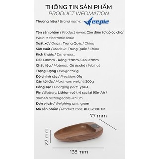 Cân điện tử gỗ tự nhiên cân cà phê cân trà
