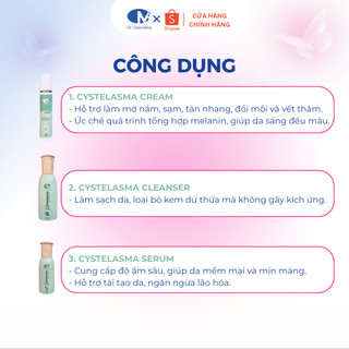 Combo 3 Kem Mờ Nám Cystelasma Dr Cosmess - Giảm Nám, Mờ Thâm, Sáng Da Tức Thì Hiệu Quả