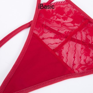 [SEASON OF LOVE] Quần lót Quần chip lọt khe dây một mảnh ren màu đỏ gợi cảm sexy iBasic PANW198