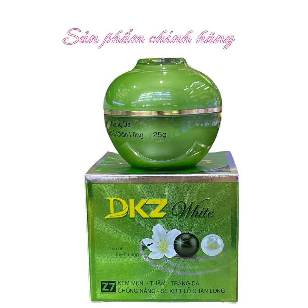 Kem DKZ White mụn thâm trắng da se khít lỗ chân lông chính hãng rẻ nhất  12gram 25gram 35gram