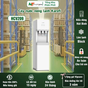 CÂY NƯỚC NÓNG LẠNH KAROFI HCV209 Hút Bình - Làm nóng lạnh bằng Block - Bảo Hành Chính Hãng- HTSMART.PRO