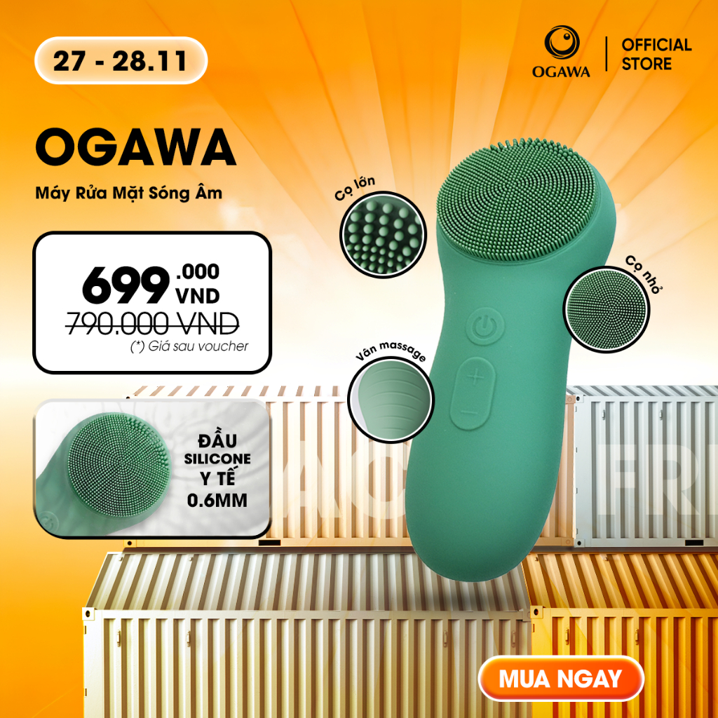 Máy rửa mặt Sóng âm Ogawa  Ob430 - Nhỏ gọn sạch sâu tiện lợi