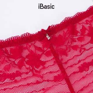 [SEASON OF LOVE] Quần lót Quần chip nữ màu đỏ lưng cao ren lưới xuyên thấu iBasic gợi cảm PANW200