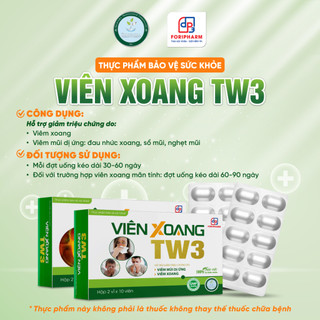 [Tặng Xịt Mũi Khi Mua 2] Viên Xoang TW3 Regenera - Hỗ Trợ Giảm Các Triệu Chứng Do Viêm Xoang, Viêm Mũi Dị Ứng