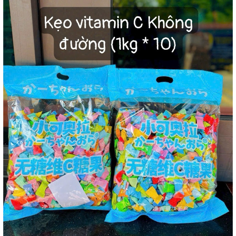 1 kg kẹo ngậm C trái cây nhiều vị thơm mát kẹo trái cây hương bạc hà the mát giá sỉ