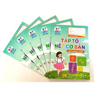 Sách - 5 Quyển Tập Tô Nét Cơ Bản - Dành cho bé 4-6 tuổi tự tin vào lớp 1 - ndbooks