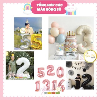 [TẶNG ỐNG HÚT THỔI] Bong bóng số tuổi size 32inch cỡ lớn 70cm trang trí sinh nhật, thôi nôi, kỷ yếu Yến Nhi Shop