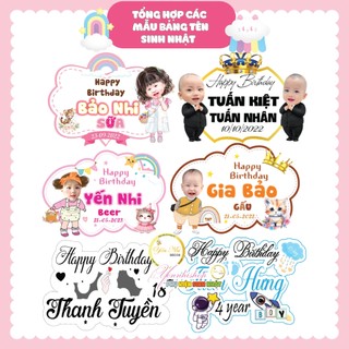 ( HỎA TỐC ) Bảng tên trang trí sinh nhật, đầy tháng, thôi nôi cho bé trai, bé gái kích thước 30cm*40cm YẾN NHI SHOP