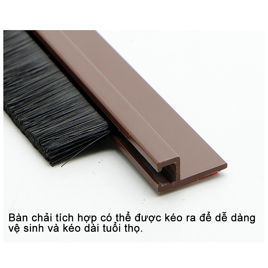 Thanh Dán Cửa Chống Bụi Côn Trùng - Đế Lông Cừu Cao Cấp, Ôm Khít Khe Cửa