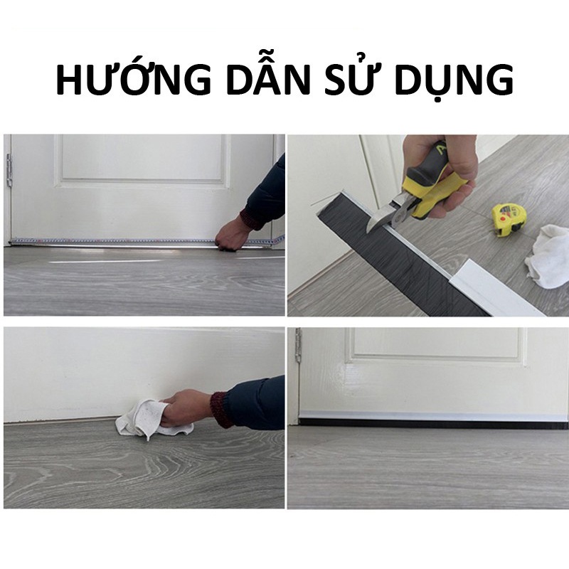 Thanh Dán Cửa Chống Bụi Côn Trùng - Đế Lông Cừu Cao Cấp, Ôm Khít Khe Cửa