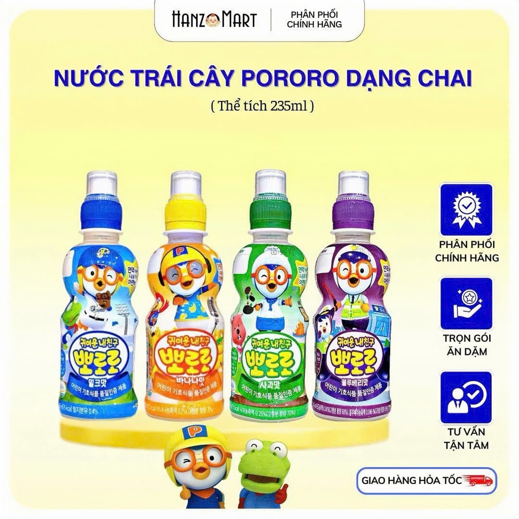 Nước trái cây Pororo Hàn Quốc 235ml