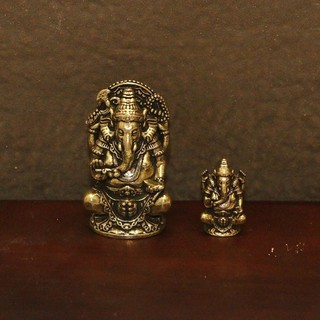 Tượng Ganesha Mini Đồng Vintage - Trang Trí Nhà Văn Phòng Quà Tặng May Mắn