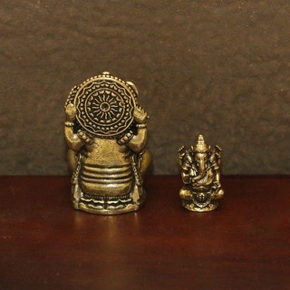 Tượng Ganesha Mini Đồng Vintage - Trang Trí Nhà Văn Phòng Quà Tặng May Mắn