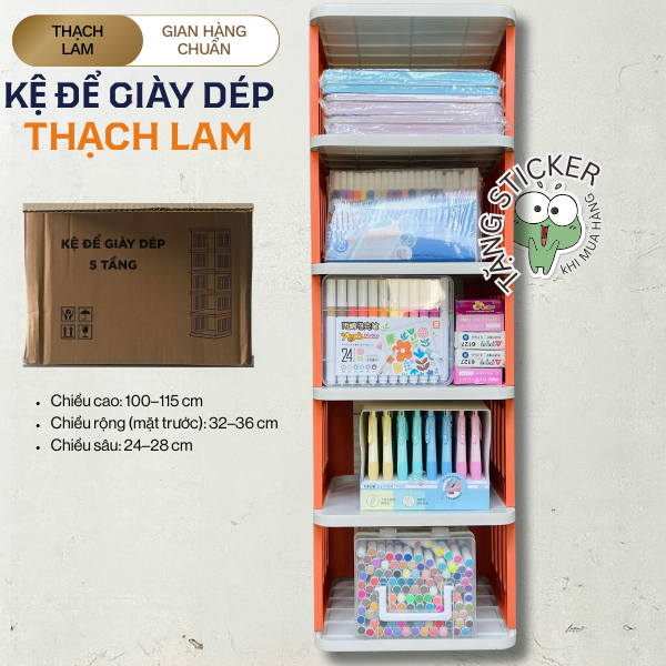 Kệ Đựng Đa Năng Trưng Bày Dụng Cụ Học Tập – Mỹ Thuật 5 Tầng Aesthetic