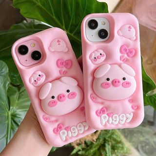 Ốp lưng iphone Heo PIGGY có giá đỡ hot trend Cho 6plus/7plus/x/xs/xsm/11/12/13/14/15/16/pro/plus/promax RABBI SLC