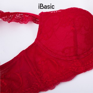 [SEASON OF LOVE] Áo ngực Áo lót Áo Bra ren mỏng có gọng màu đỏ iBasic BRAW173