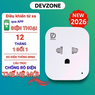 Ổ cắm điện thông minh wifi DEVZONE SPDđiều khiển từ xa, đo điện năng trong nhà, ổ điện đa năng chịu tải có hẹn giờ