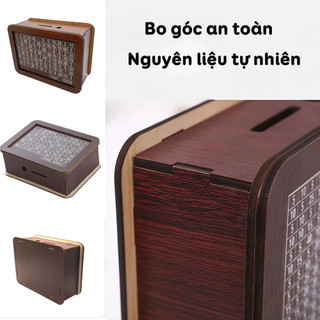 Aimi lọ tiết kiệm bằng gỗ Thử thách tiết kiệm 100 ngày Lập kế hoạch hiệu quả Phù hợp sử dụng tại văn phòng hoặc gia đình