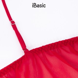 [SEASON OF LOVE] Váy ngủ Đầm ngủ voan mỏng babydoll nóng bỏng gợi cảm màu đỏ iBasic SW083