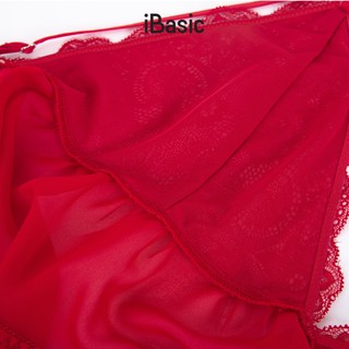 [SEASON OF LOVE] Váy ngủ Đầm ngủ voan mỏng babydoll nóng bỏng gợi cảm màu đỏ iBasic SW083