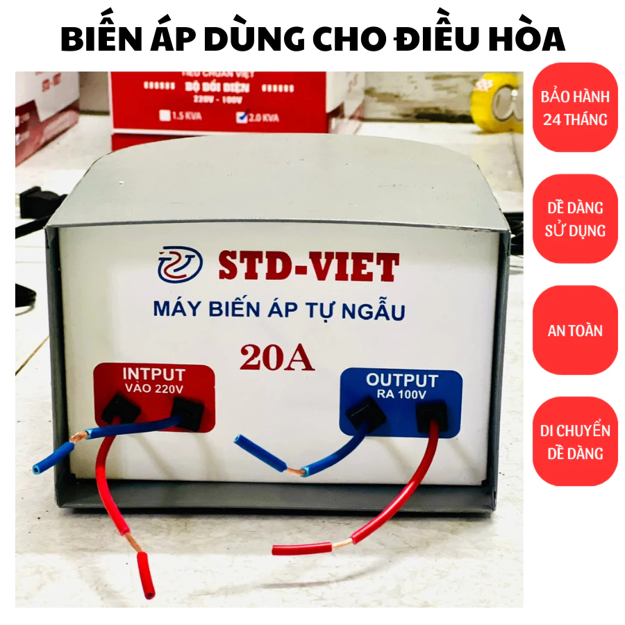 Bộ đổi nguồn công suất 20A, 30A, Biến áp 220V ra 100V Dùng cho điều hòa Nhật Bãi