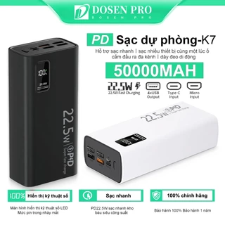 sạc dự phòng pd22.5w Dosen Pro k7 10000mah 30000mah 50000mah pin dự phòng màn hình led tích hợp tích hợp
208.626
₫
-43%
4.9
Đã bán 3k+
Hà Nội