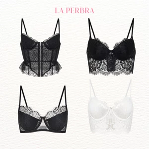 Áo Bra Ren Nữ Corset Gợi Cảm LA PERBRA Bralette Ren 2 Dây Gọng Mút Nâng Bralette Quyến Rũ Sexy