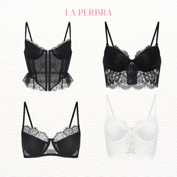 Áo Bra Ren Nữ Corset Gợi Cảm LA PERBRA Bralette Ren 2 Dây Gọng Mút Nâng Bralette Quyến Rũ Sexy