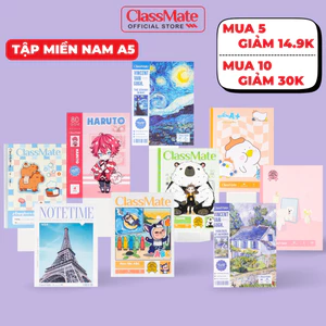 Tập Học Sinh Miền Nam A5 120gsm Classmate Vở 4 Ô Ly 96/200 Trang Giấy Mịn Vở 5 Ô Li 70/80/100/120gsm Tập Viết Bài NA5