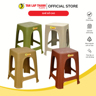 Combo 10 ghế cao gỗ Tân Lập Thành Sản phẩm chất lượng, nhà nhà thịnh vượng, nhựa PP bền đẹp hiện đại