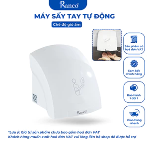 Máy sấy tay tự động thông minh RANCO cảm ứng hồng ngoại công suất 2000w, độ gió 16m/s KT - 103