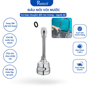 Đầu vòi nước tăng áp nối vòi bồn rửa nhà bếp RANCO ba chế độ phun nước KT - 639