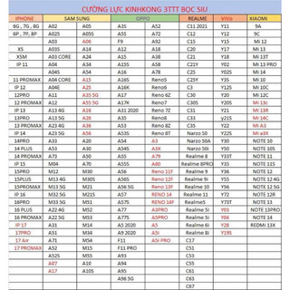 ( 10 Chiếc ) Cường Lực KingKong 3TTT – Kính Cường Lực Chống Vỡ, Chống Trầy, Full MH ( Nhắn Tin Cho Shop Tên Điên Thoại )