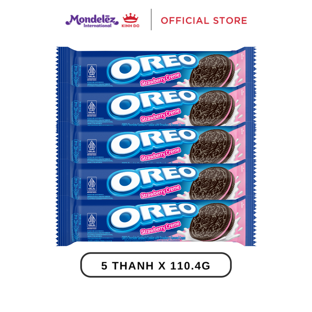 Bánh Quy Oreo Vị Kem Lạnh Dâu/Vani/Socola, Combo 5 Thanh X 110.4G ...
