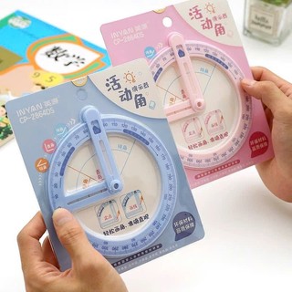 Thước Kẻ Xoay Đa Năng 360° Thông Minh Dùng Cho Học Sinh – Vẽ Hình, Đo Góc Chính Xác, Dụng Cụ Học Sinh Cần Thiết.