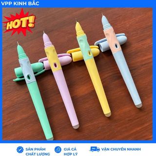 (Mẫu mới) Bút Máy Xóa S-01, Ngòi KimTinh 0.38 mm, Dễ Tẩy Xóa, Êm Trơn, Kèm Pitong Bơm Mực Lọ.