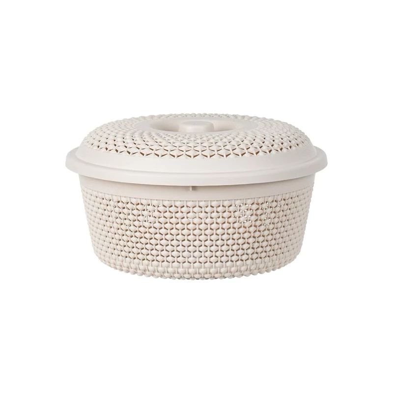 [Top Value] Rổ nhựa nắp tròn chấm bi hokori 3268 nhựa pp bền đẹp dày dặn AMIZIN