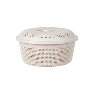 Rổ nhựa nắp tròn chấm bi hokori 3268 nhựa pp bền đẹp dày dặn AMIZIN