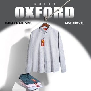 [ BIGSIZE UP TO 135KG ] Áo sơ mi nam dài tay oxford kẻ sọc nhỏ tôn dáng che khuyết điểm vùng. SMOX1