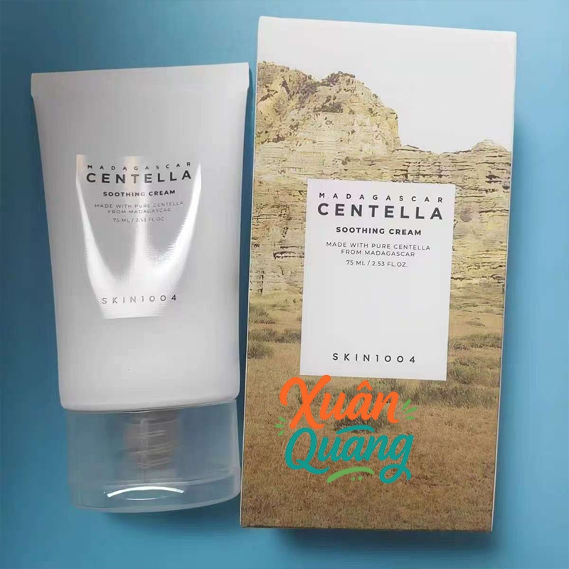 Kem Dưỡng Ẩm Chiết Xuất Rau Má SKIN1004 Madagascar Centella Soothing Cream 75ml | Hyalu-Cica | Tone Brightening