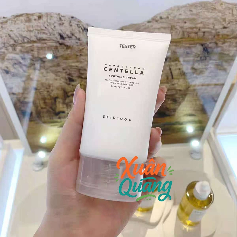 Kem Dưỡng Ẩm Chiết Xuất Rau Má SKIN1004 Madagascar Centella Soothing Cream 75ml | Hyalu-Cica | Tone Brightening