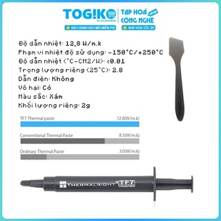 Keo Tản Nhiệt Thermalright TF7 – 2 Gram – 12.8W/mK – Cho PC Gaming, CPU/GPU – Không Dẫn Điện