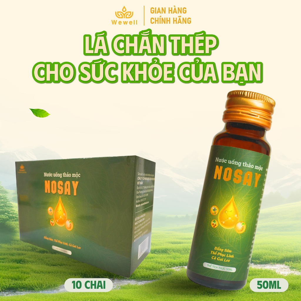 Nước thảo mộc hỗ trợ thải độc gan, giải rượu bia Nosay - Wewell - 50ml