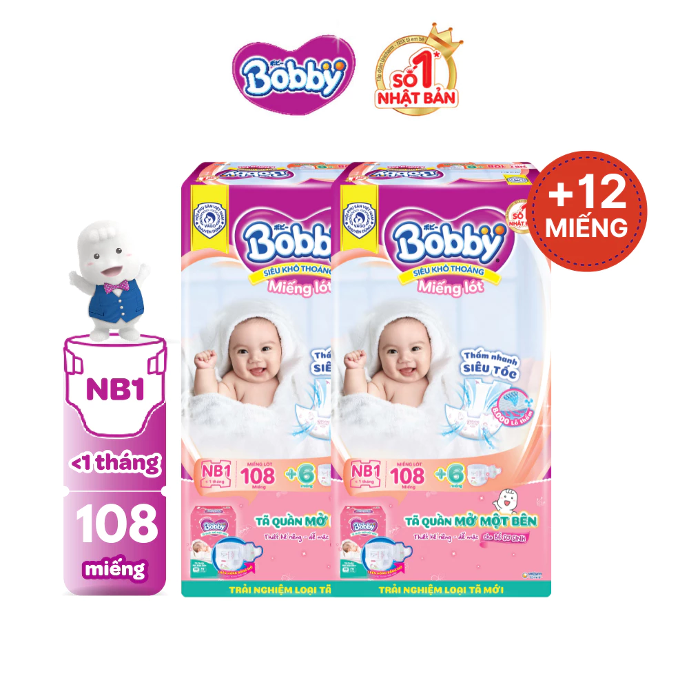 Combo 2 gói miếng lót sơ sinh Bobby Newborn 1-108 miếng - Tặng miếng ngẫu nhiên Mã giảm giá, Thế giới deal, Deal cực sốc, khuyến mãi,đồ tập gym, yoga, bóng đá, Siêu sale khuyến mãi,Thế giới deal, mã giảm giá, bão sale, khuyến mãi khủng, khuyến mãi hot, săn coupoun, hot deal, lazada, sendo, tiki, shopee, laptop, iphone 13 pro max, samsung, dell, ngân hàng, vay tiền nhanh, năm 2025,sale 6.6, 9.9, 10.10, 11.11 siêu sale cuối năm 12.12,chứng khoán,giáo dục, Pickleball