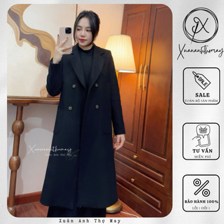 Áo Mangto dạ ép form rộng kèm dây thắt eo (113cm)- Xuananhthomay